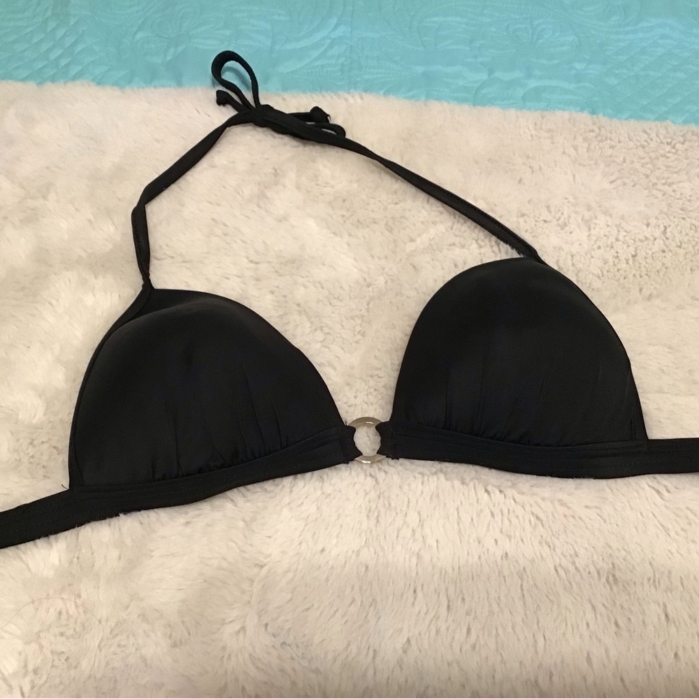 Black Halter Bikini Top